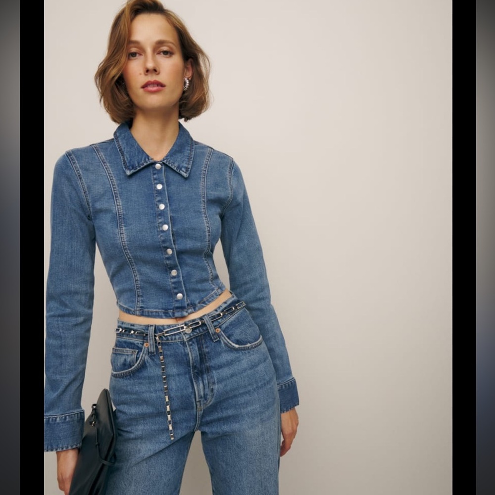 reformation Isa Denim Shirt - Picture 4 of 11